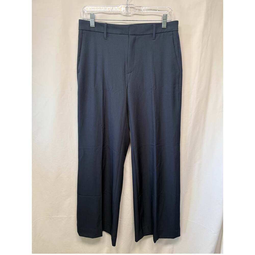 Banana Republic Sculpted Stretch Wide Leg Trousers Navy Size 4 Career Business